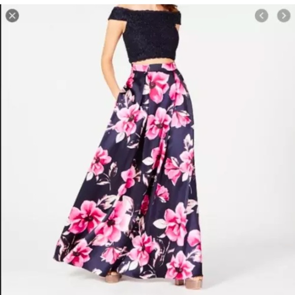 Speechless Floral Satin Skirt Maxi - Picture 2 of 8